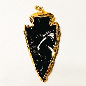 Vintage Gold over 925 Silver Arrow Head Pendant